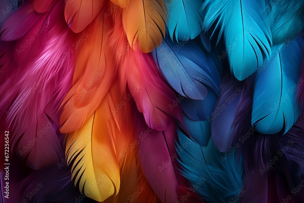 Vibrant Feathers Texture Backgroun Vibrant Feathers Texture Backgroun