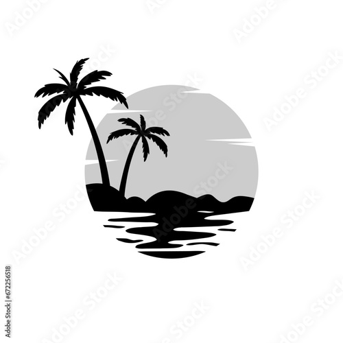 beach logo design vector,editable and resizable EPS 10