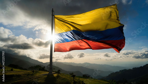 Colombia flag patriotic sense photo