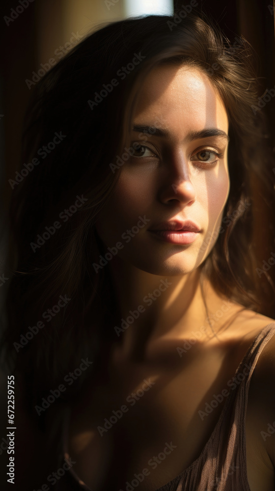 Delicate Portrait Of A Woman With Soft Lighting , Background Image, Best Phone Wallpapers