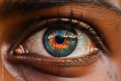 close up of eye