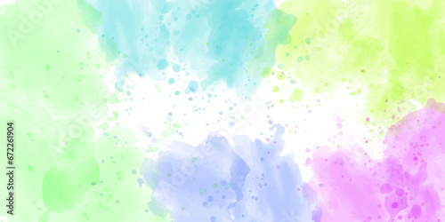 Colorful watercolor abstract background. Watercolor cloud texture.
