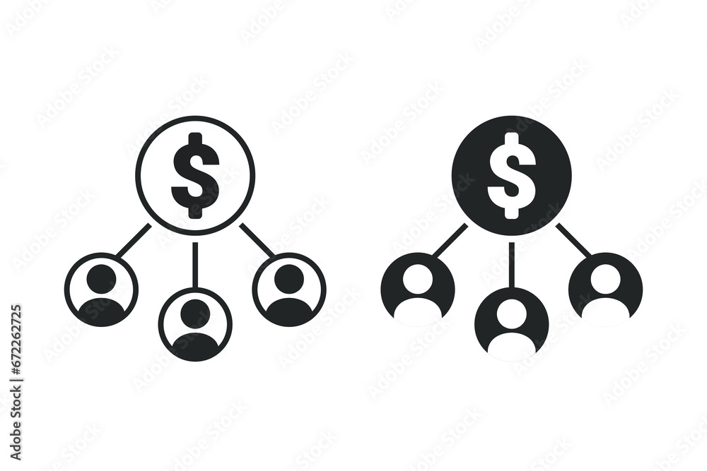 Distribution money icon. Illustration vector Distribution money icon. Illustration vector