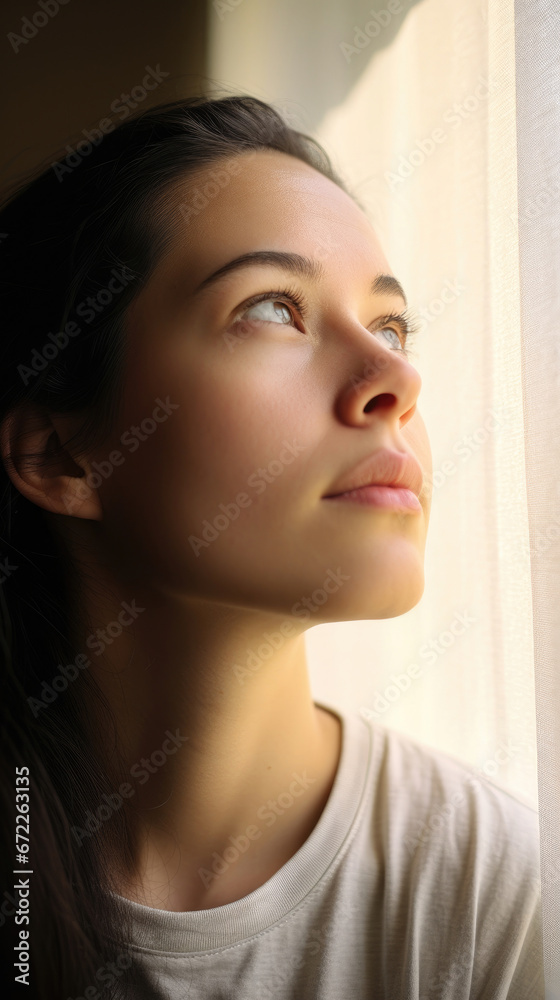 Introspective Portrait Of A Woman Gazing Into, Background Image, Best Phone Wallpapers Introspective Portrait Of A Woman Gazing Into, Background Image, Best Phone Wallpapers