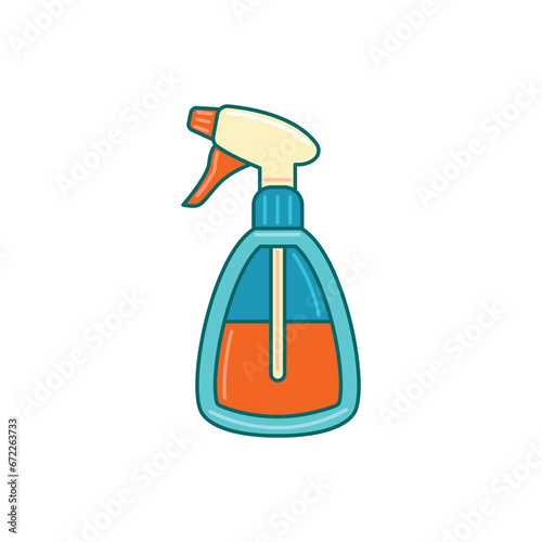 Laundry softener sprayer logo graphic illustration