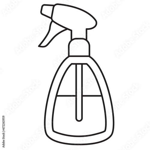 Laundry softener sprayer line icon