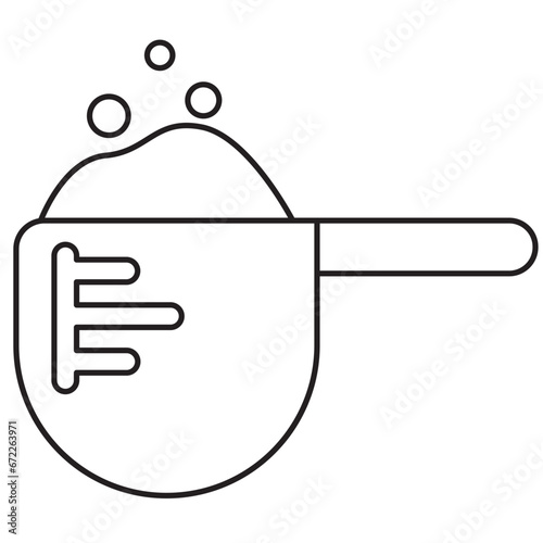Laundry washing powder line icon
