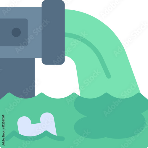Water pollution icon