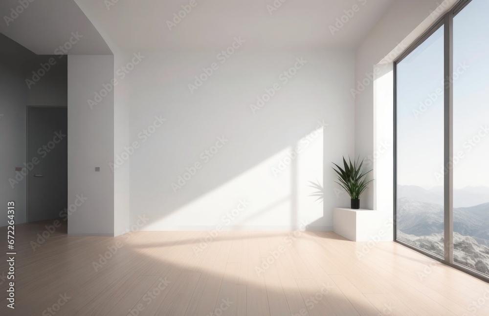 an empty room with a large window and lots of light an empty room with a large window and lots of light
