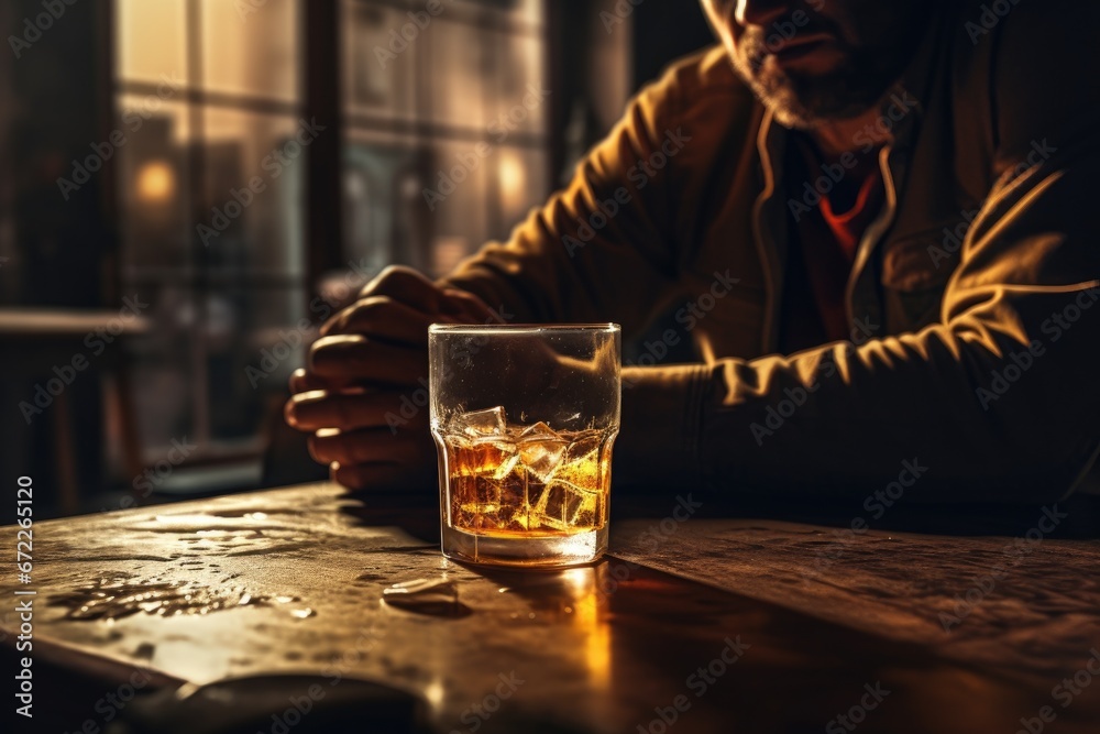alcoholics and other alcoholism Generative AI - obrazy, fototapety, plakaty 