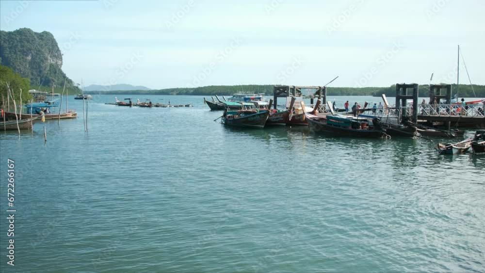 Pier (Hat Yao), Trang Province. Trang is a Famous sea tourist transport location in southern Thailand. to go to various important Islands. Pier (Hat Yao), Trang Province. Trang is a Famous sea tourist transport location in southern Thailand. to go to various important Islands.