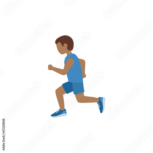 Man Running: Medium-Dark Skin Tone 