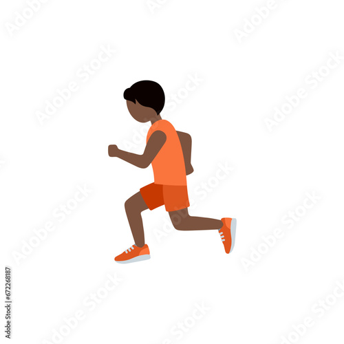 Person Running: Dark Skin Tone 