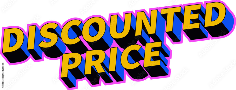 Discounted Price Retro Bright Special Price Shopping Sales Tag Sticker Banner
