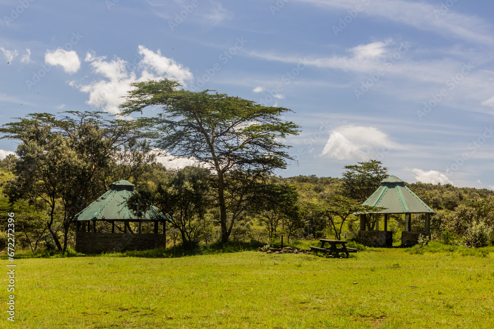 Rest area in the Longonot National Park, Kenya