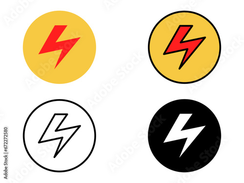 Free Download Illustration of flash electric power lighting vector icon illustration - GFXLoad