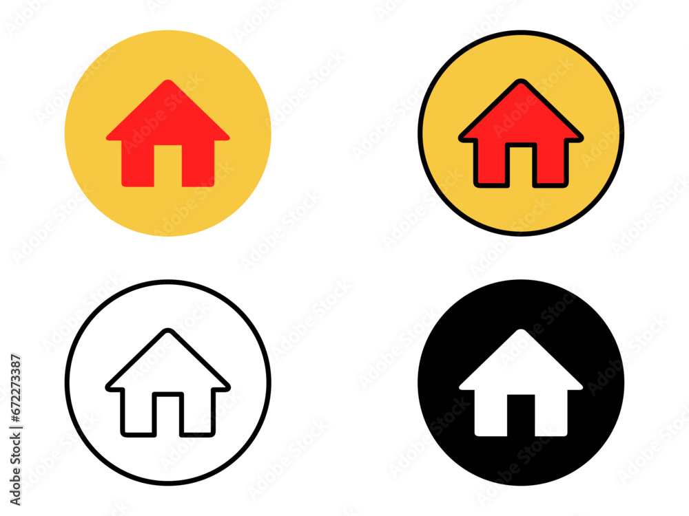 Illustration of web interface home vector icon illustration Illustration of web interface home vector icon illustration