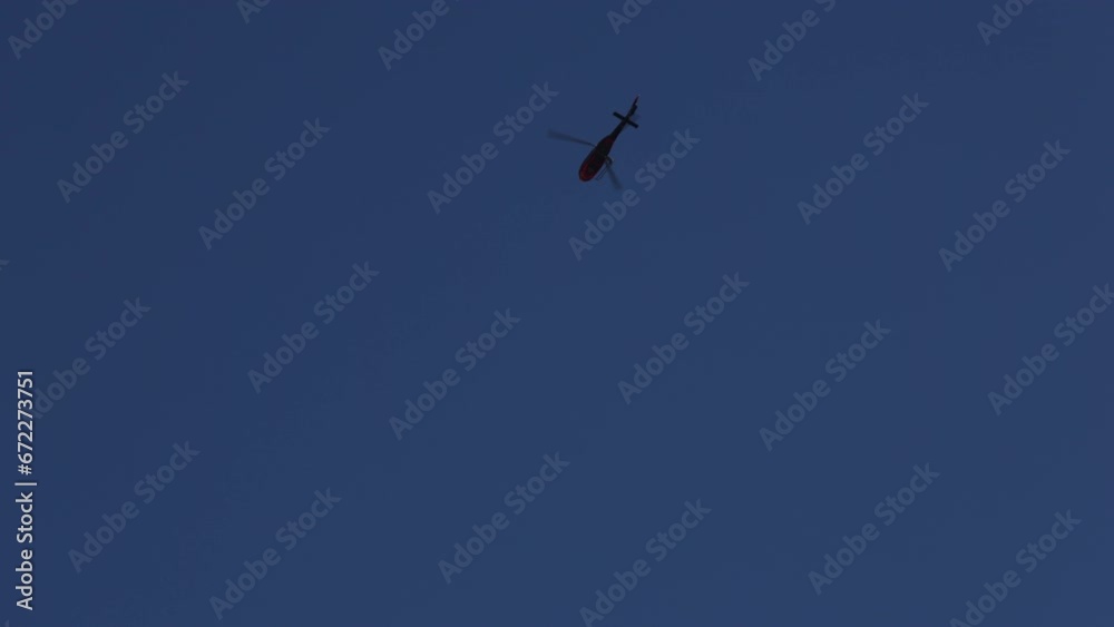 Touristic Helicopter on Blue Sky of Triglav national Park Slovenia Touristic Helicopter on Blue Sky of Triglav national Park Slovenia