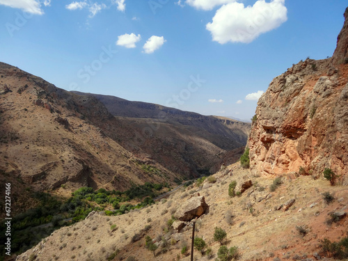Scenic view of rural landscape near Naravank Monastery, Armenia
