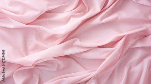  a close up of a pink fabric with very soft folds. generative ai