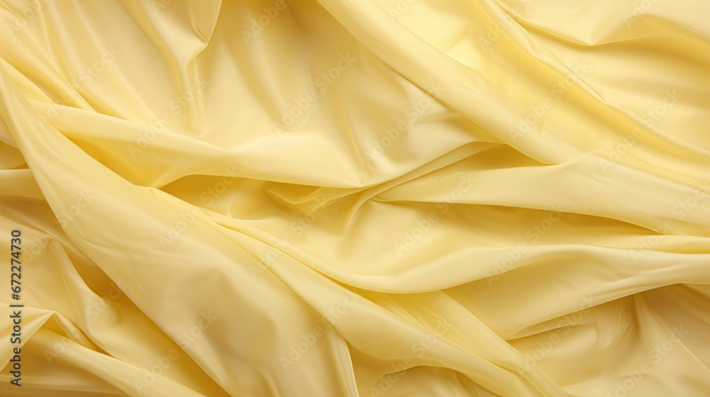 a close up of a yellow cloth with very thin folds. generative ai a close up of a yellow cloth with very thin folds. generative ai