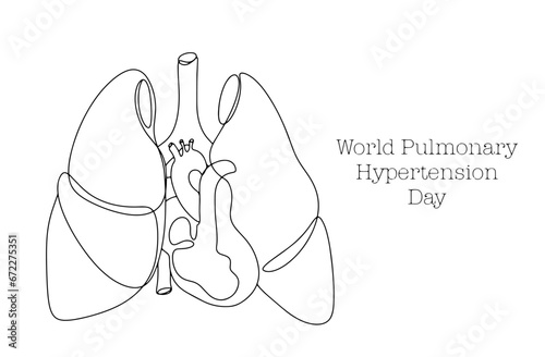 Pulmonary hypertension. Disease. One line.
