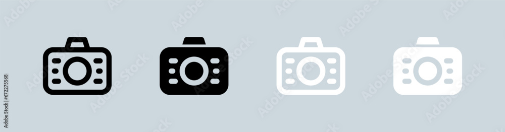 Moment icon set in black and white. Camera signs vector illustration. Moment icon set in black and white. Camera signs vector illustration.
