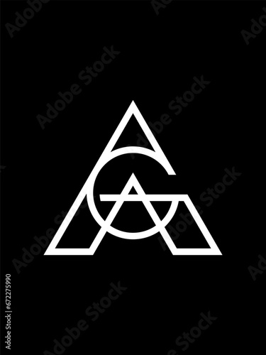 AG monogram logo template