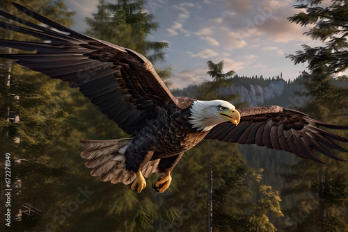 eagle in flight. 