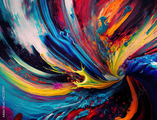 Fluid abstract background by Generative AI 