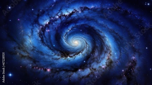 Dark Milky Way Galaxy. Spiral Galaxy. Concept art. Cosmic art. Galactic art. 4K - 8K - 12K TV. Generative AI.