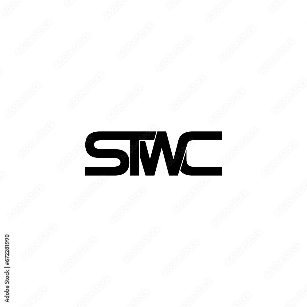 stwc lettering initial monogram logo design stwc lettering initial monogram logo design