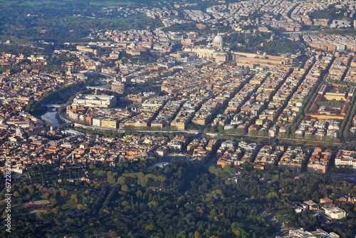 Rome and Vatican aerial view