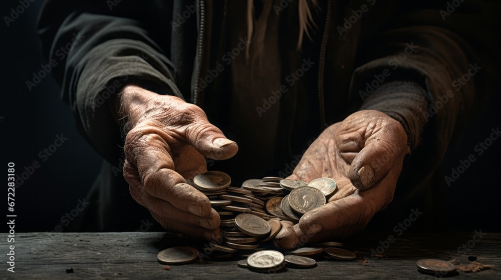 Hand old money coin person man people poor woman senior euro concept finance good. Money background habits old hand investment age pension broke education poverty business financial southeast problem