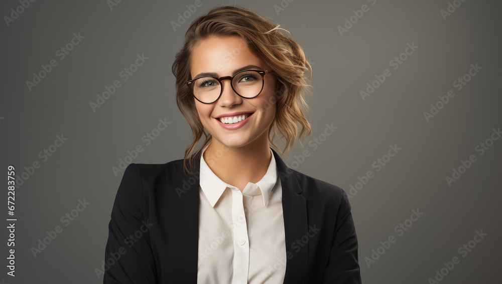 good look person in glasses and smile, generative AI