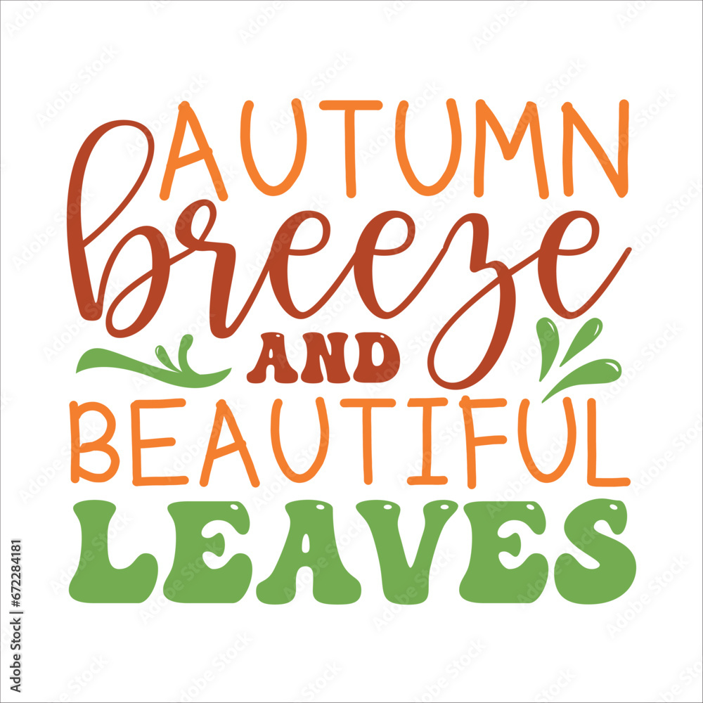 autumn breeze and beautiful leaves