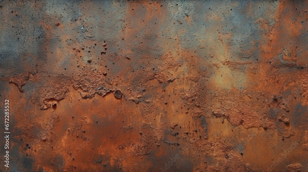 Black Dark Rusty Texture.Steel Rust Background.Generative AI