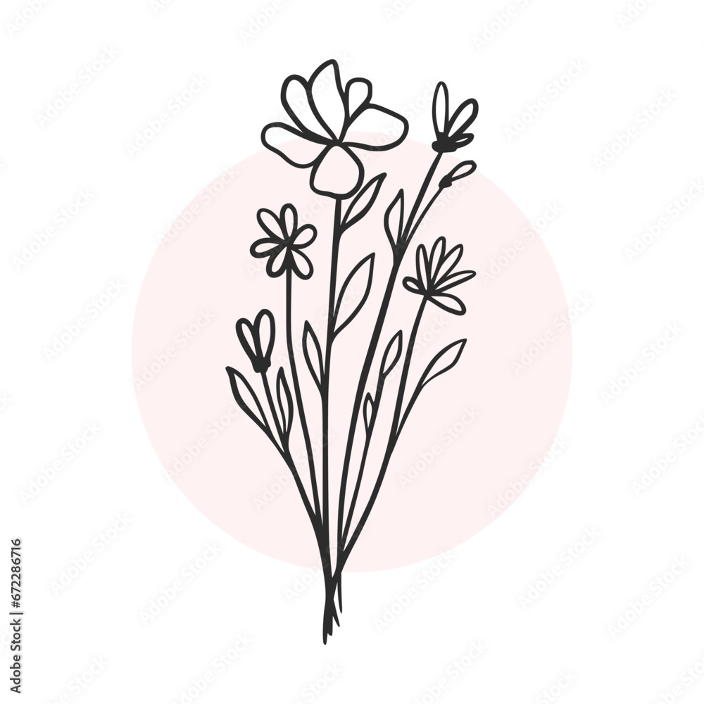 Wildflowers Clipart for wedding invitation Wildflowers Clipart for wedding invitation