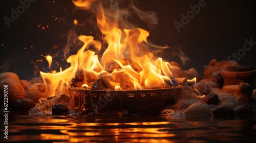 Happy lohri. Celebrating the warmth of cultural traditions and the joy of Lohri festival in Punjab: a vibrant cultural celebration of music, dance, and bonfires. photo