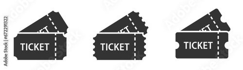 Ticket icon set. Event tickets symbol collection. Template tickets. photo