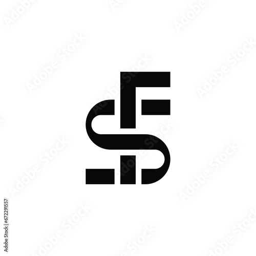 outstanding letter SF FS monogram letter initial based logo design template