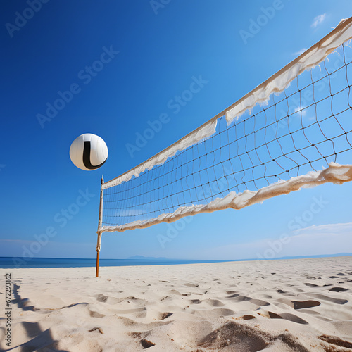  Volleyball Vibes: A perfect Shot over the Volleyball Net