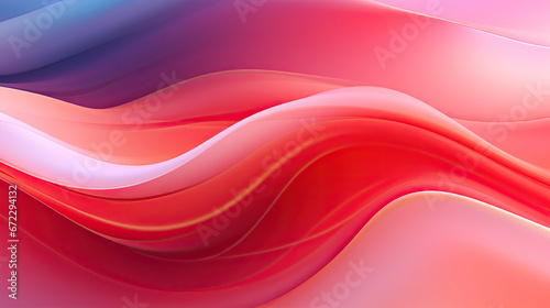  an abstract image of a wavy red and pink background with a blue sky. generative ai
