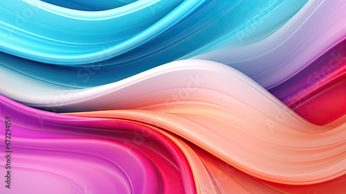  a colorful abstract background with wavy lines and colors of blue  pink  red  and white.  generative ai