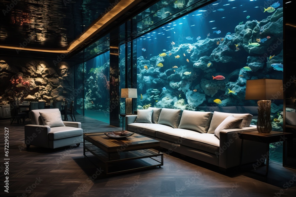 Incredible Photo of a Living Room Underwater with a View of all the ...