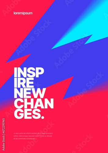 Vector layout template design for sports event, companies or any business related. Poster design with abstract shapes.