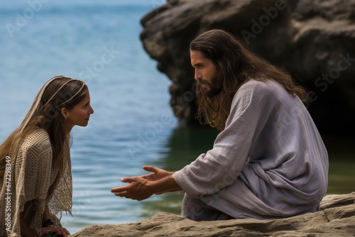 Samaritan of the well. Jesus Christ and the Samaritan woman. - Living Water for All