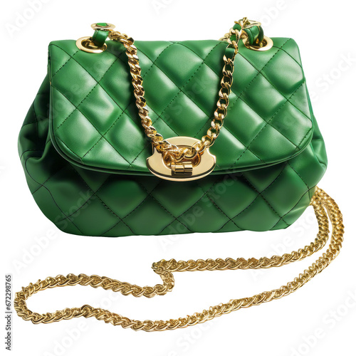 green bagl on transparent background photo