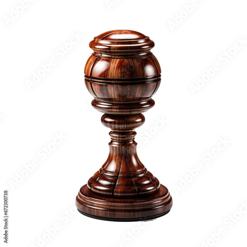 wooden gavel on transparent background