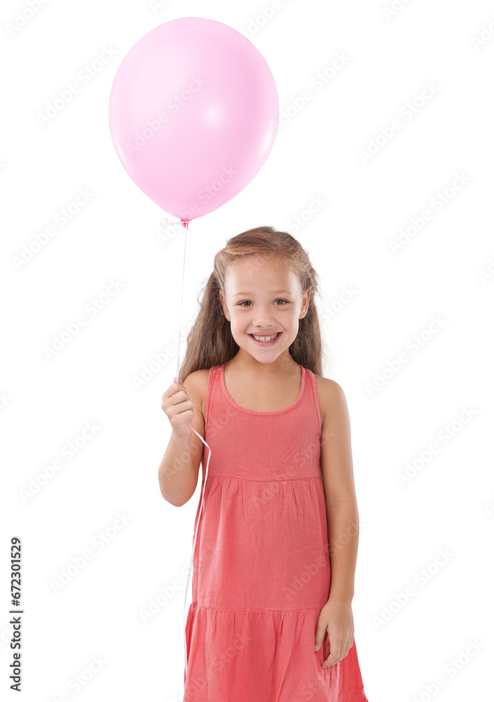 Portrait, girl and kid with a balloon, happiness and excited person isolated on a transparent background. Face, model and child with party decoration, fun and playful with a dress, cheerful and png Portrait, girl and kid with a balloon, happiness and excited person isolated on a transparent background. Face, model and child with party decoration, fun and playful with a dress, cheerful and png